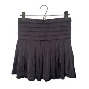 wilfred Aritzia Navy Blue Rouched Lined Mini Skirt Fit and Flare Women's Small